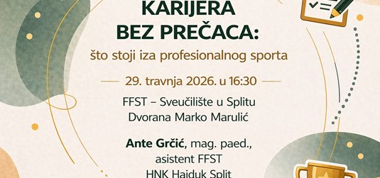 Panel rasprava  „Karijera bez prečaca: što stoji iza profesionalnog sporta”, gosti nogometaši HNK Hajduk Split